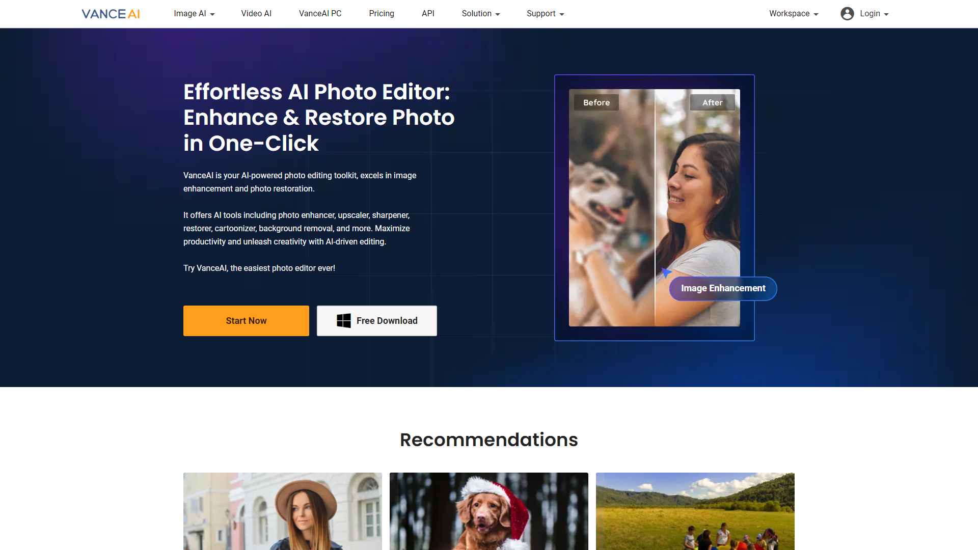 VanceAI | AI Photo Enhancement, Generation & Editing Tools Provider