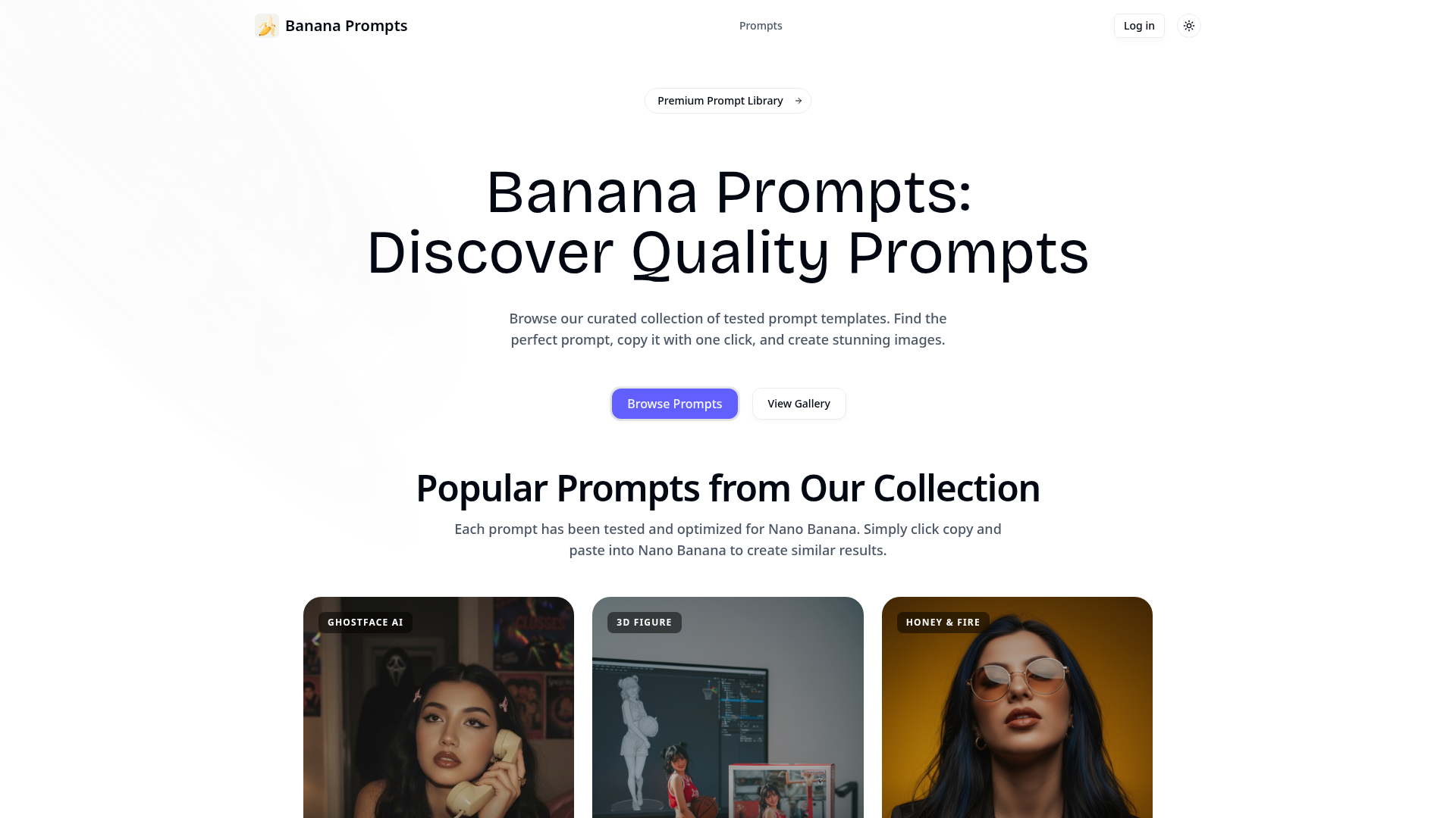 Banana Prompts: Discover Quality Prompts for image generation Banana Prompts: Discover Quality Prompts for image generation