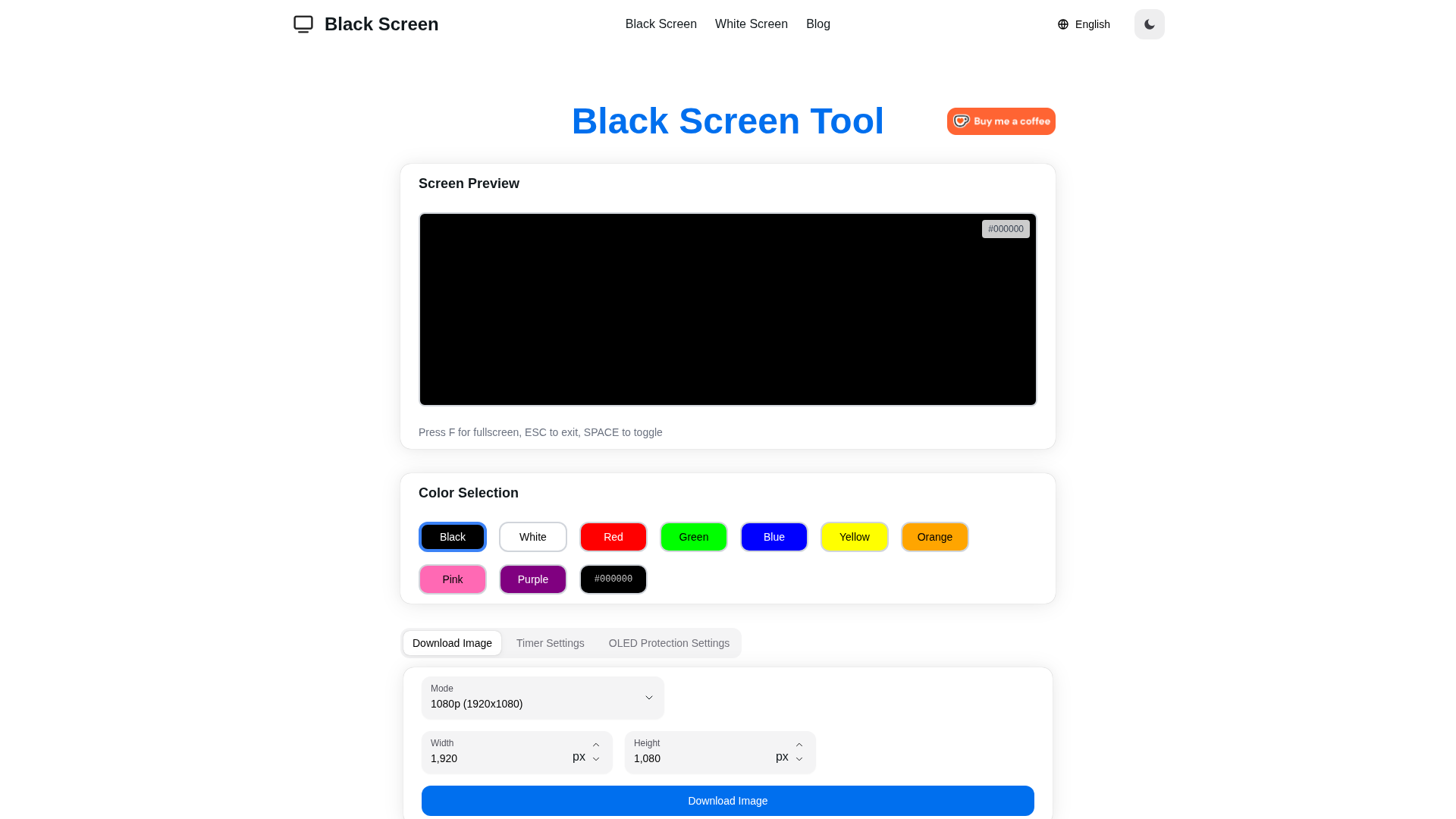 Black Screen - Fullscreen Focus, OLED & Pixel Testing