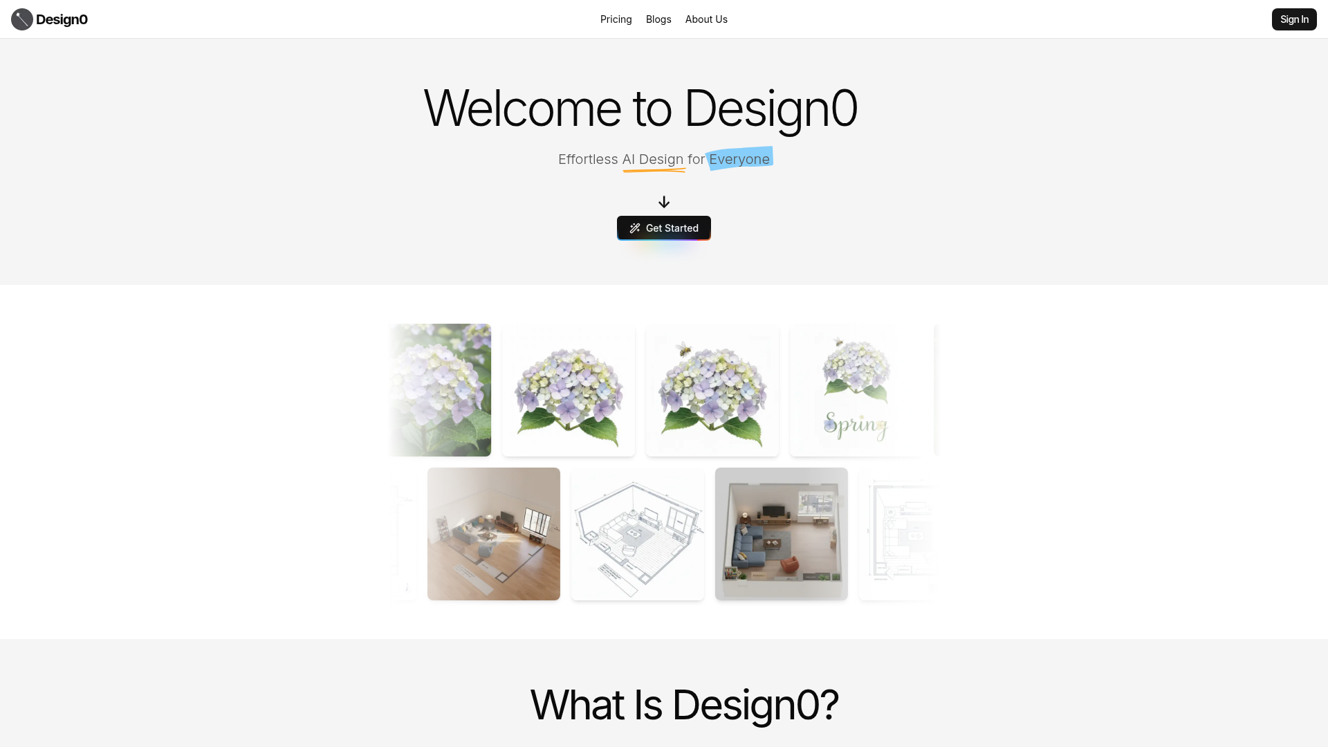Design0 - Effortless AI Design for Everyone