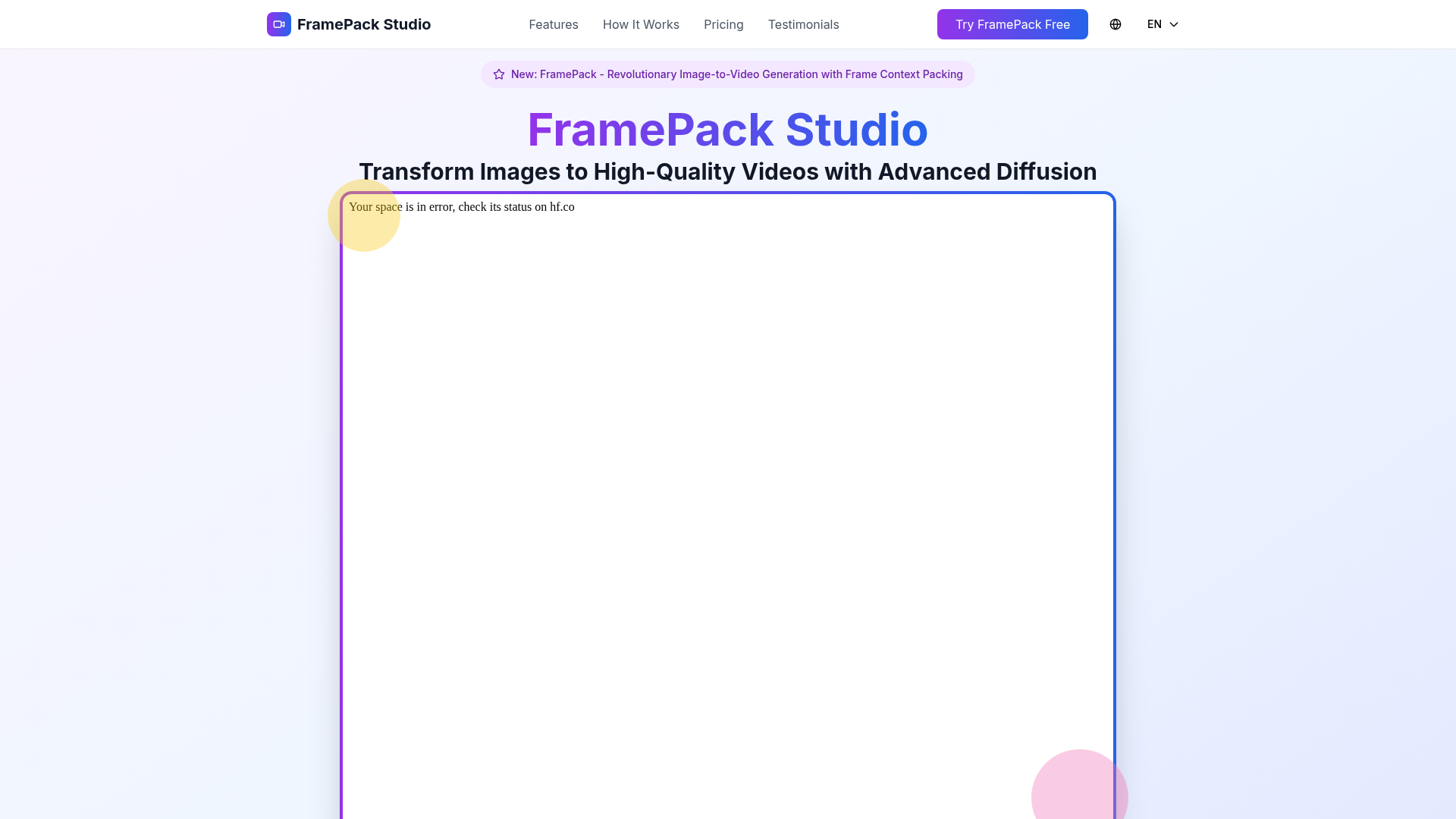 FramePack Studio - Advanced AI Image to Video Generation with Diffusion Models FramePack Studio - Advanced AI Image to Video Generation with Diffusion Models