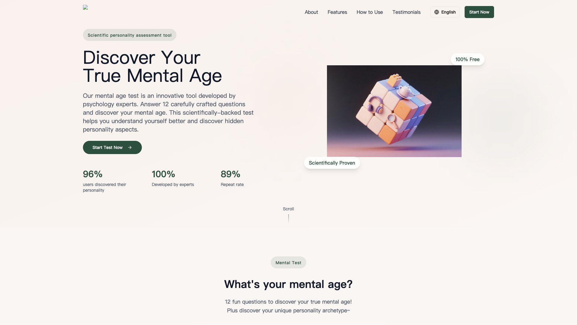 Mental Age Test - Free Scientific Personality Assessment Mental Age Test - Free Scientific Personality Assessment