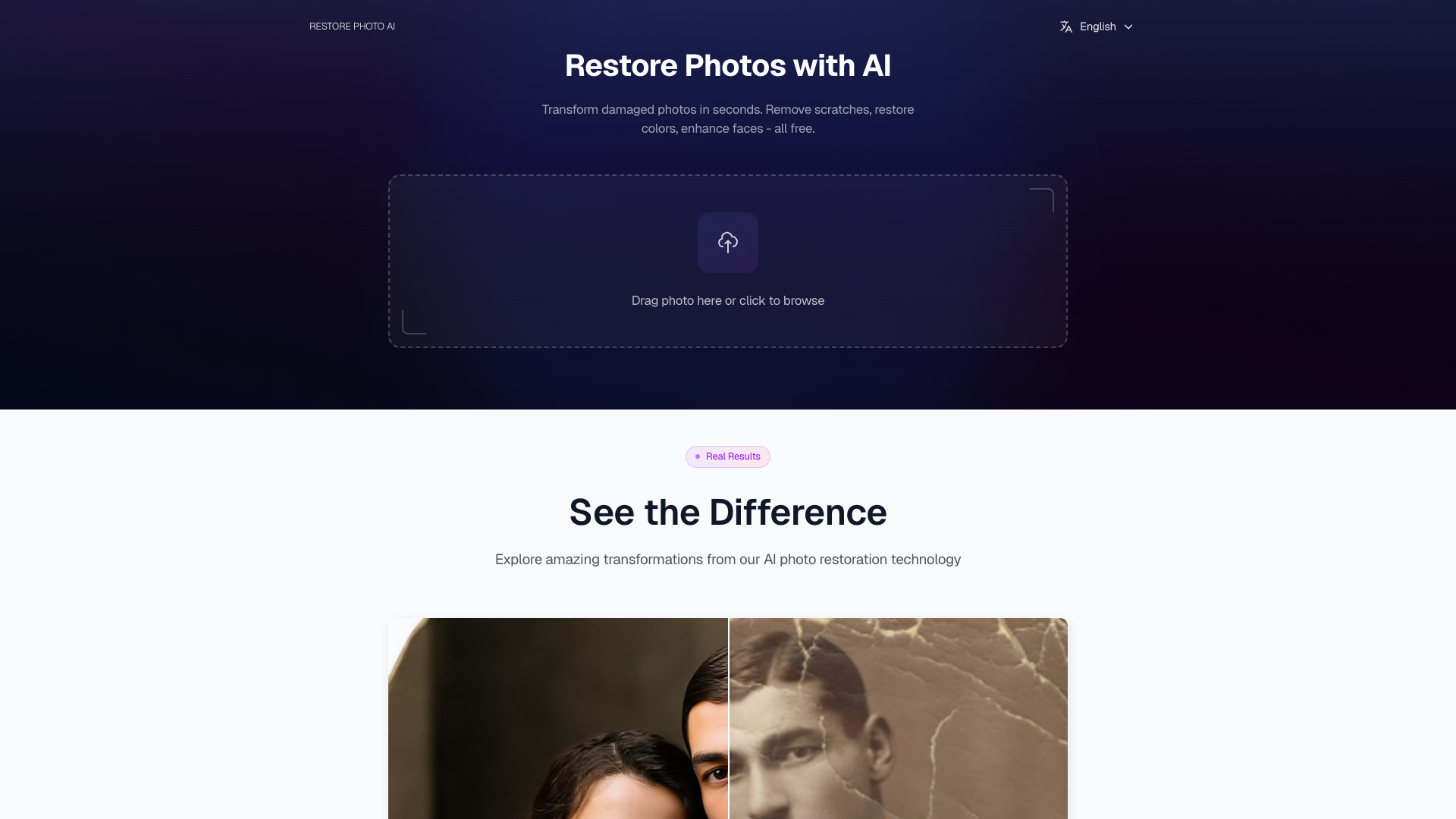 Restore Photo AI - Free Online Photo Restoration | Restore Image Tool Restore Photo AI - Free Online Photo Restoration | Restore Image Tool
