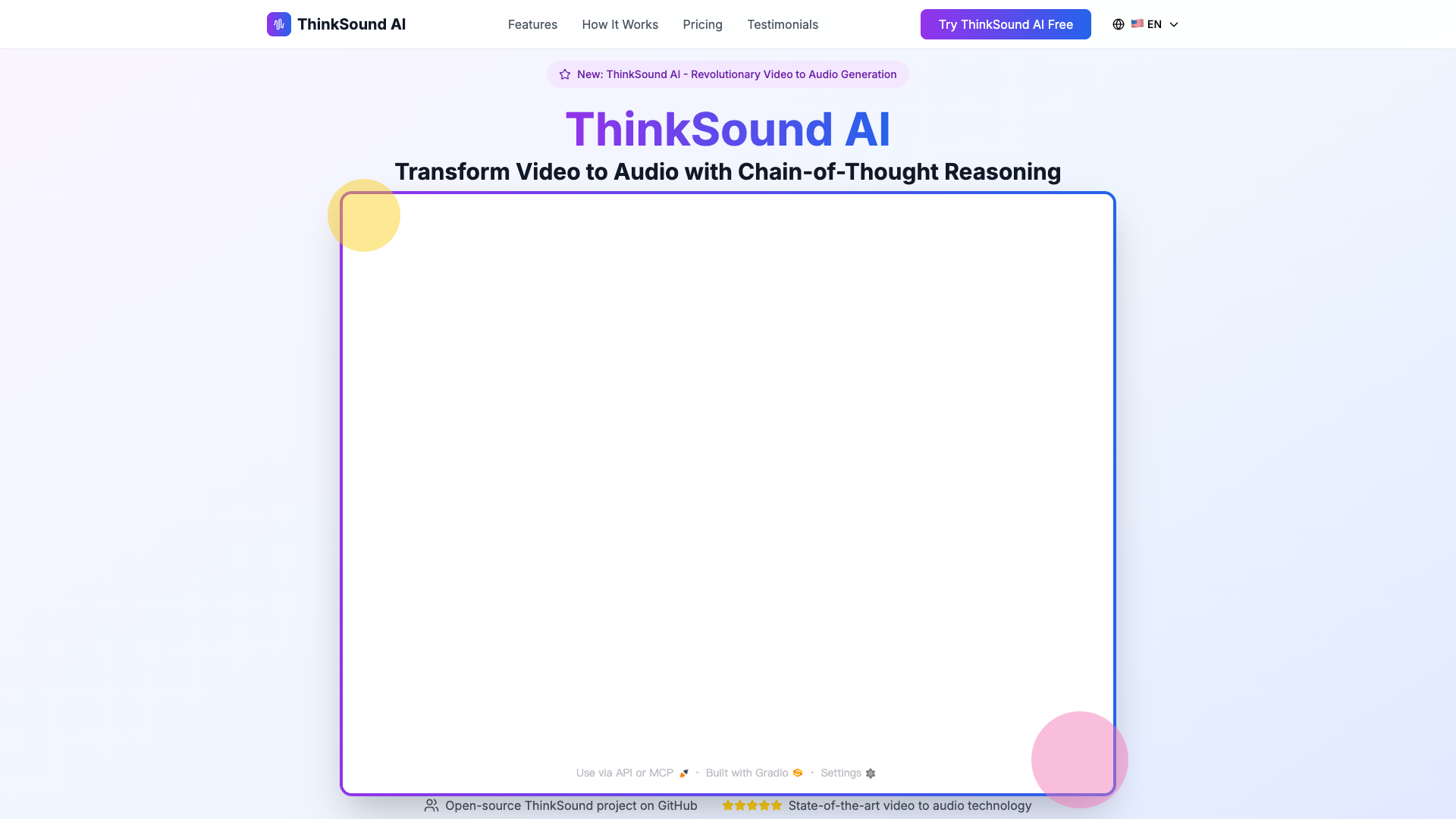ThinkSound AI - Revolutionary Audio Generation with Reasoning ThinkSound AI - Revolutionary Audio Generation with Reasoning