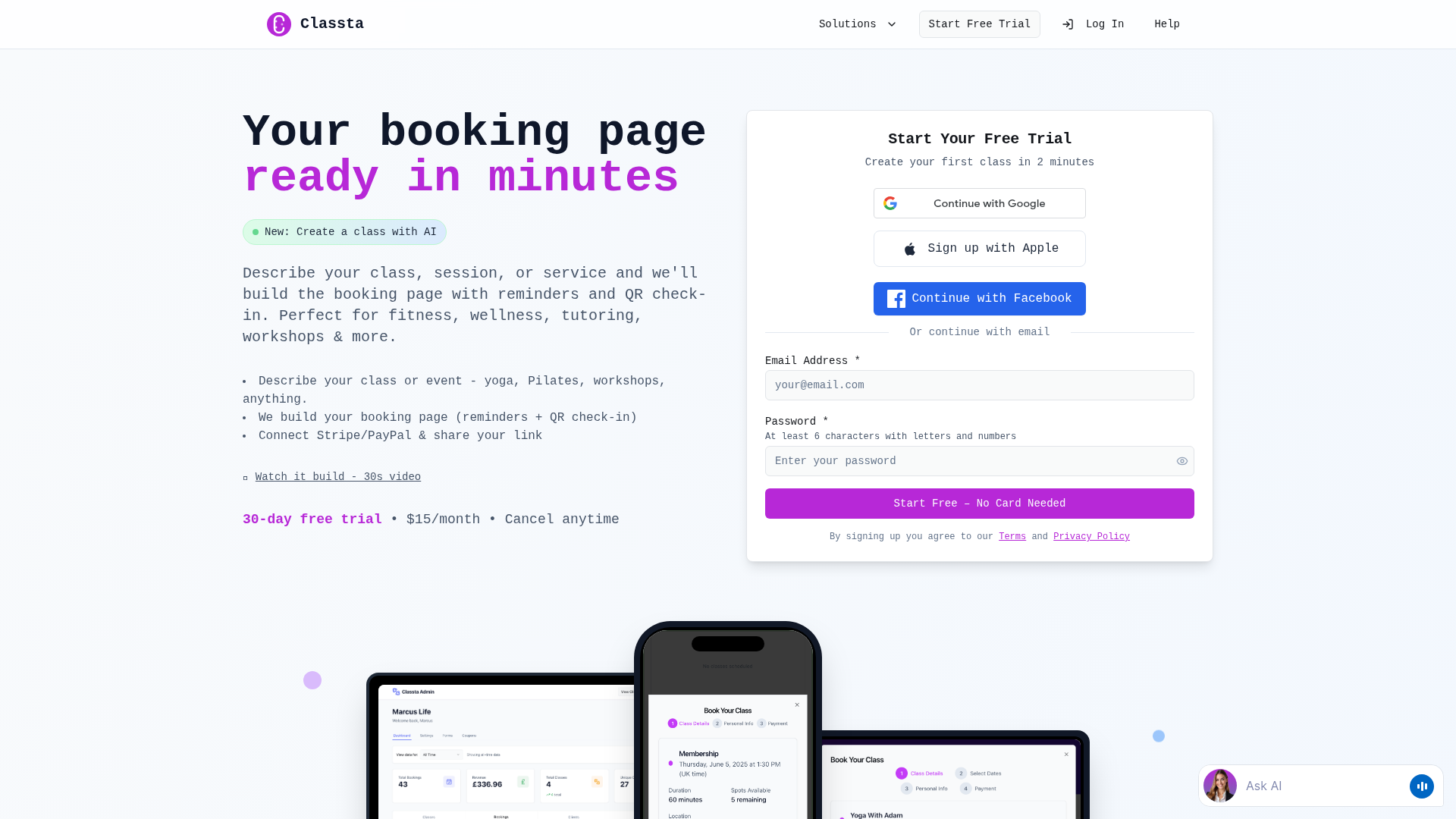 Class Booking for Instructors | AI-Powered Setup – Classta Class Booking for Instructors | AI-Powered Setup – Classta