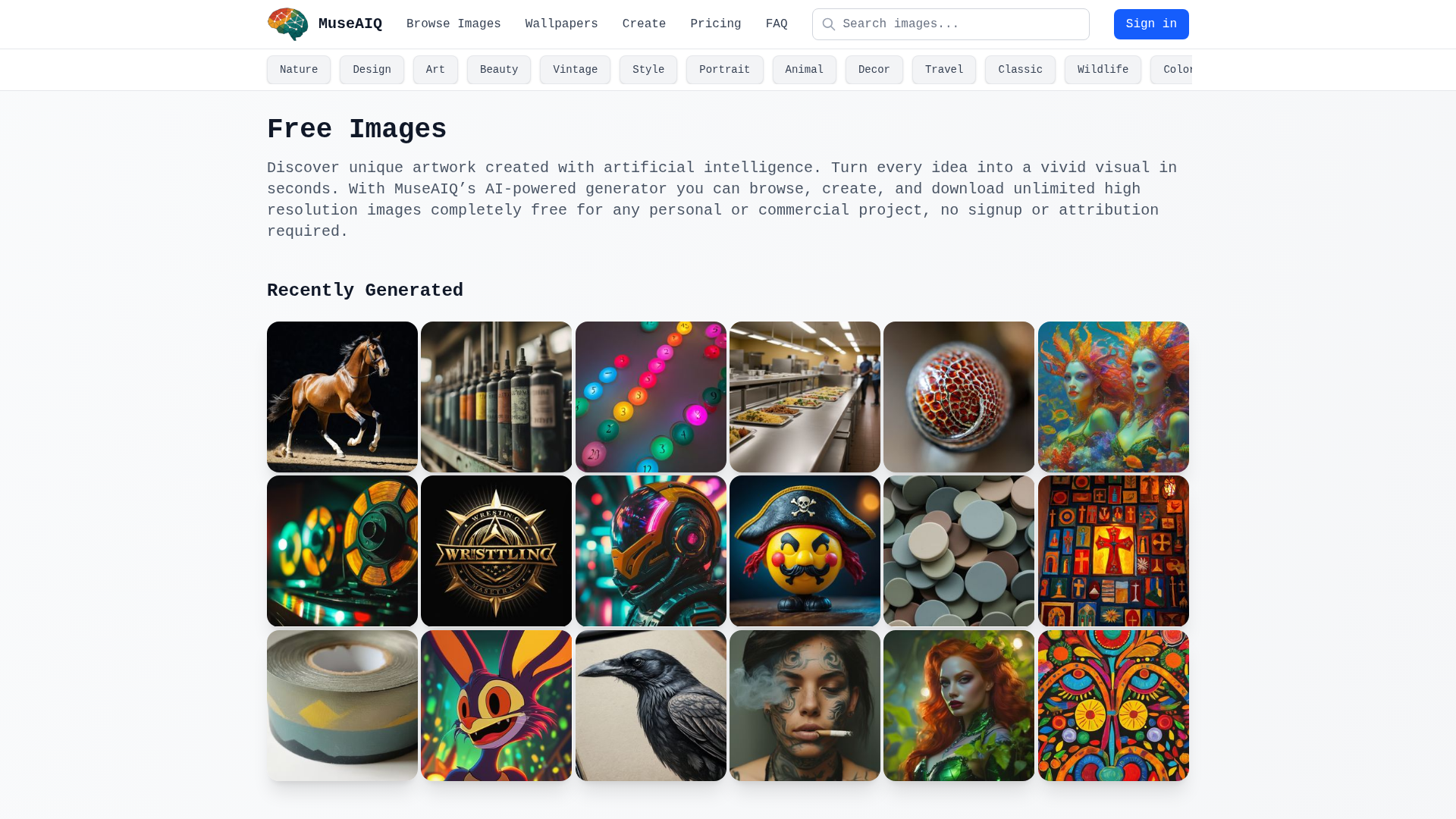 Free AI Image Generator Tool MuseAIQ Free AI Image Generator Tool MuseAIQ