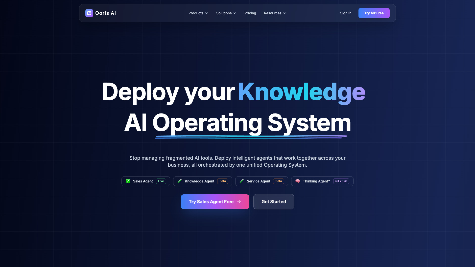 Qoris AI: Complete AI Agent Suite That Works Together | Transform Your Business