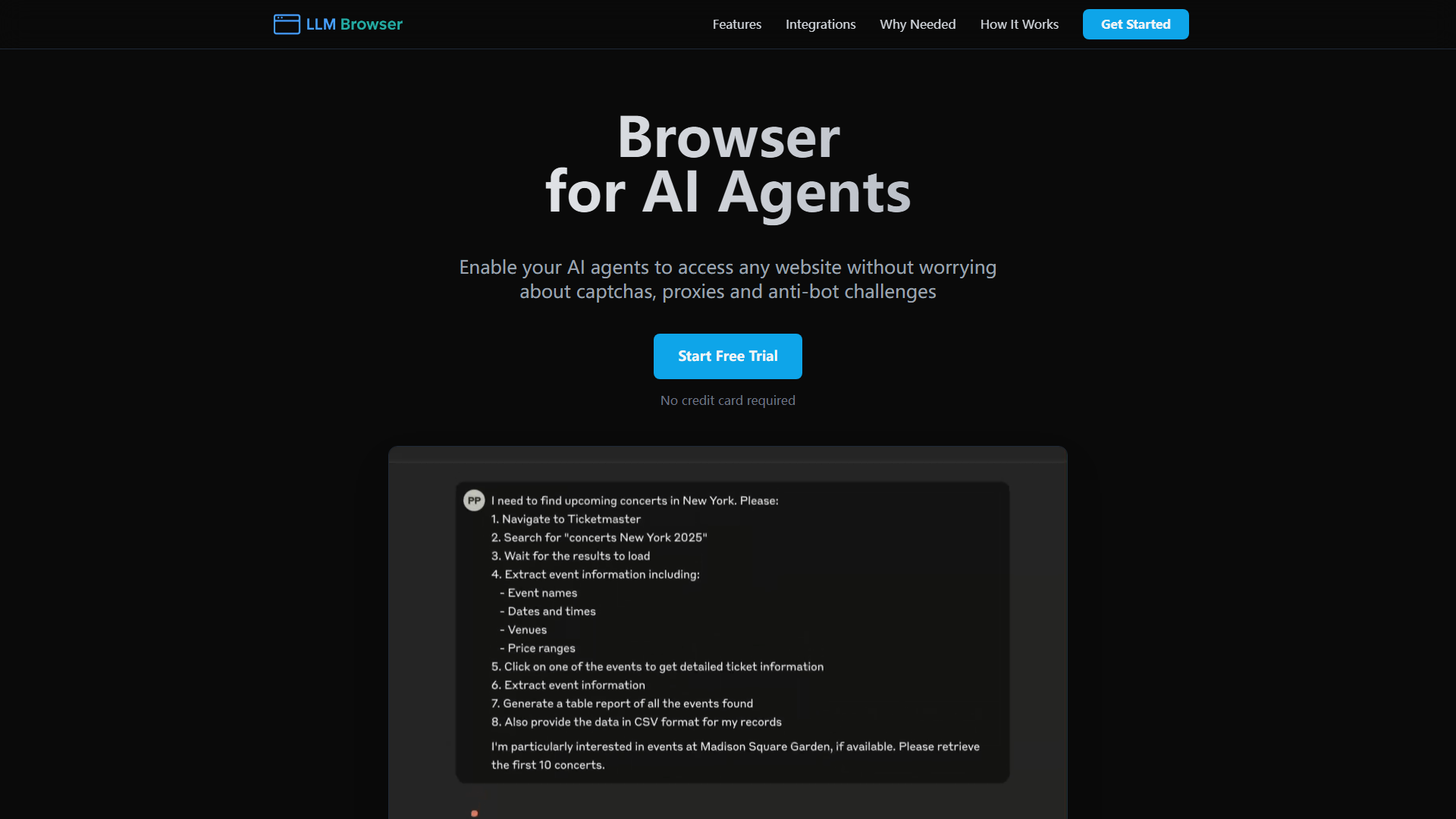 Agentic Browser for AI in the Cloud - LLM Browser