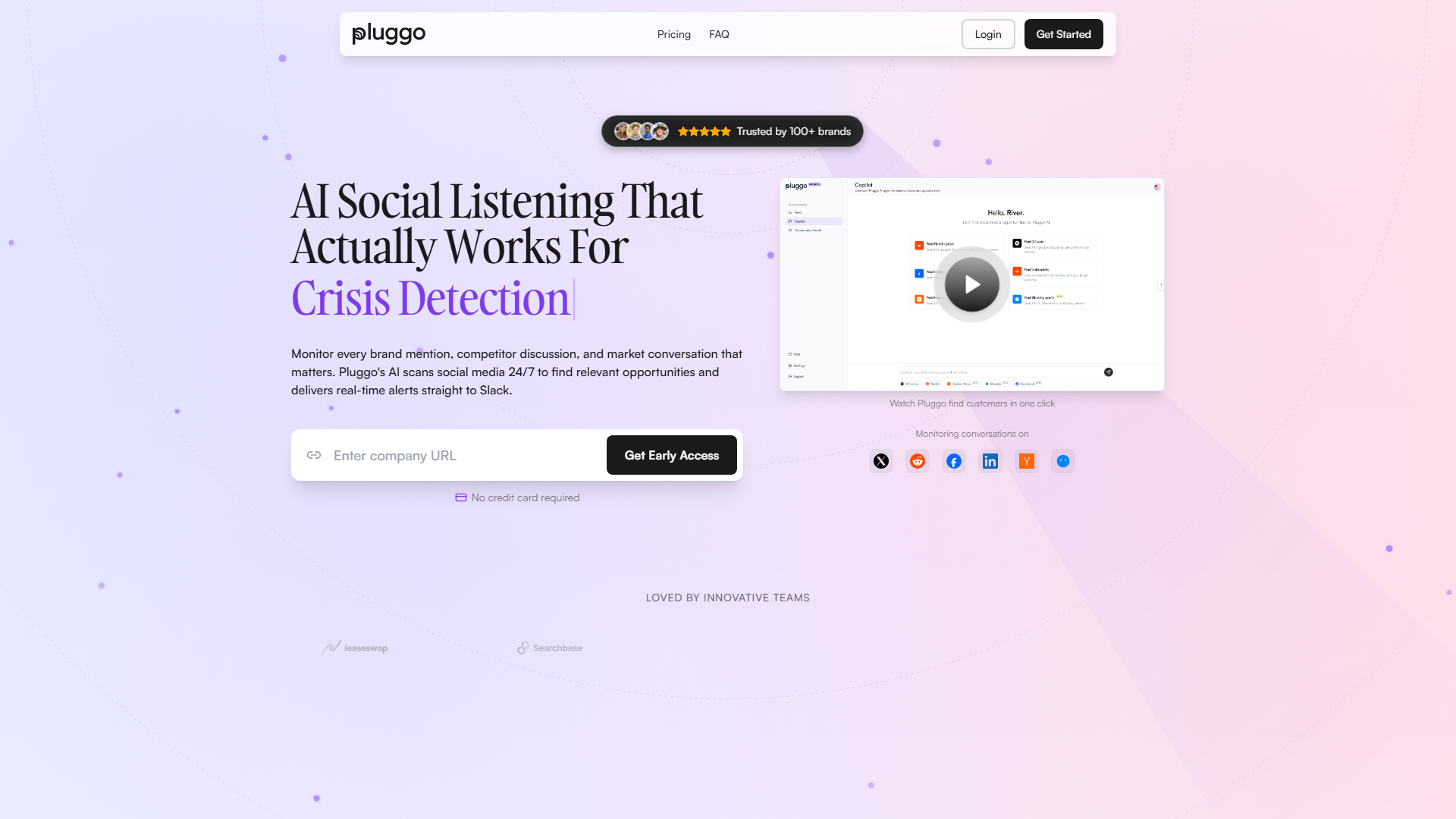 Pluggo - AI Social Media Monitoring for Consumer Brands