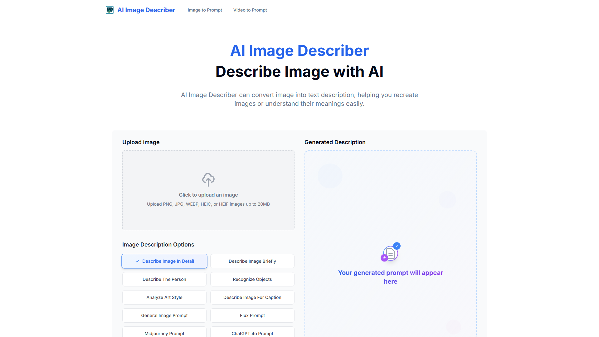Free AI Describe Image | AI Image Describer