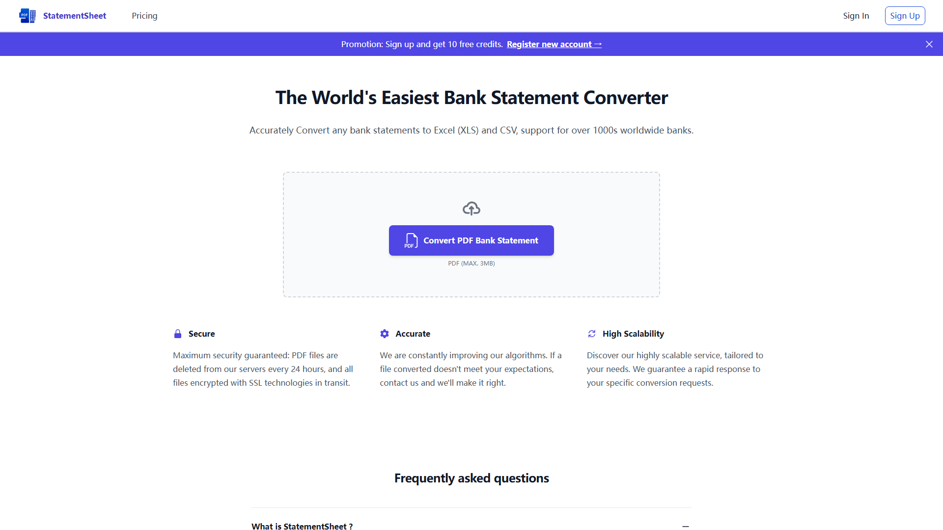 Bank Statement Converter PDF To Excel & CSV (FREE)