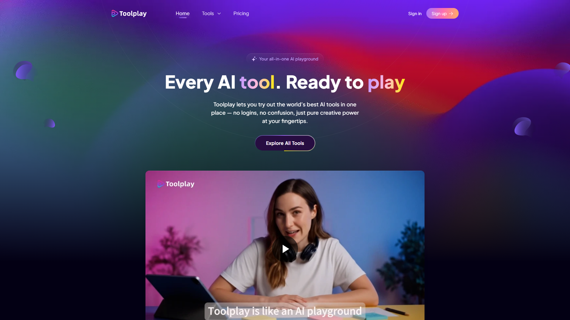 All AI Tools in One Place | Toolplay