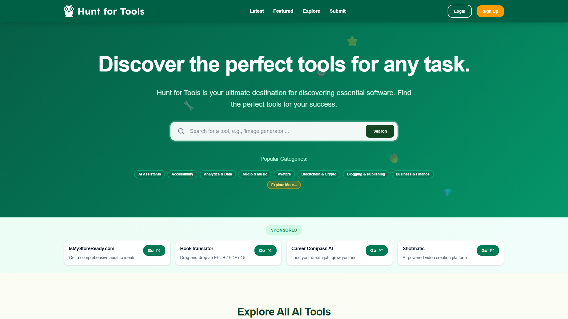 Discover the perfect tools for any task. - Hunt for Tools Discover the perfect tools for any task. - Hunt for Tools