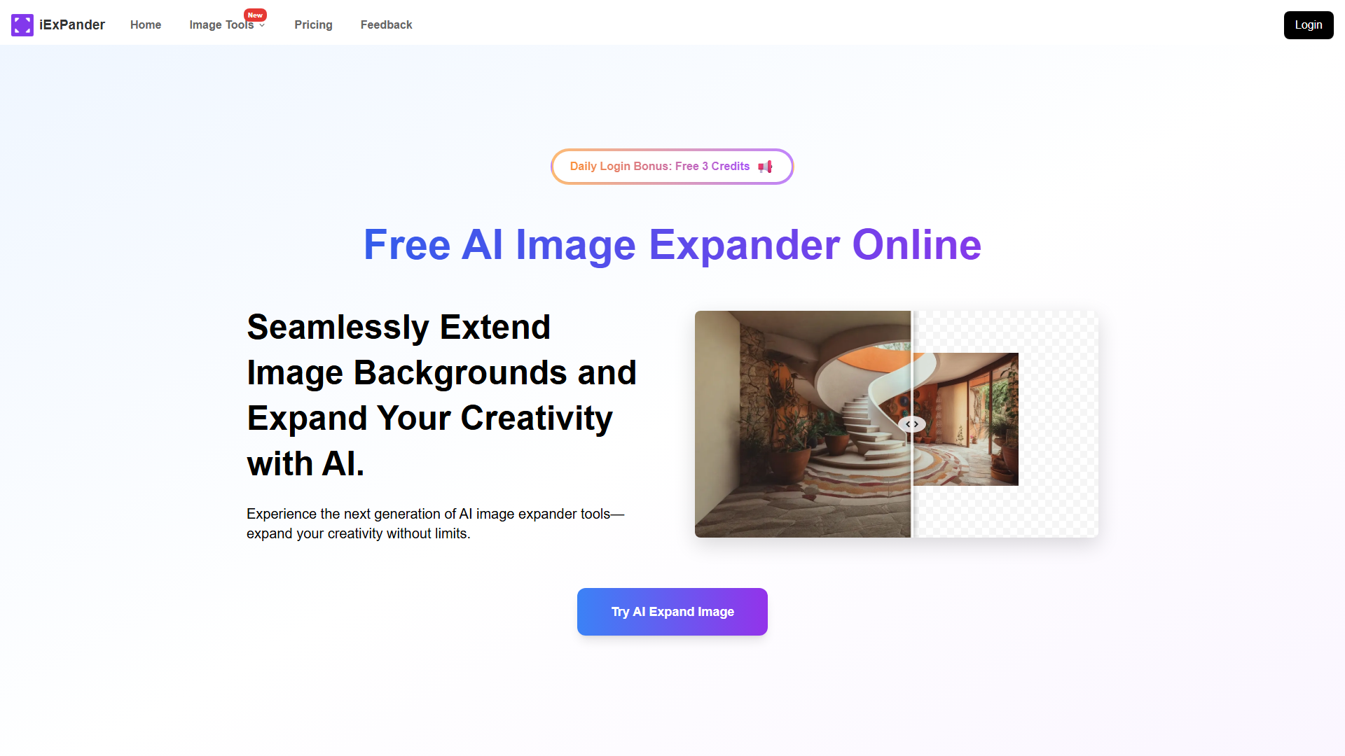 FREE AI Image Expander Online Expand Image | iExPander