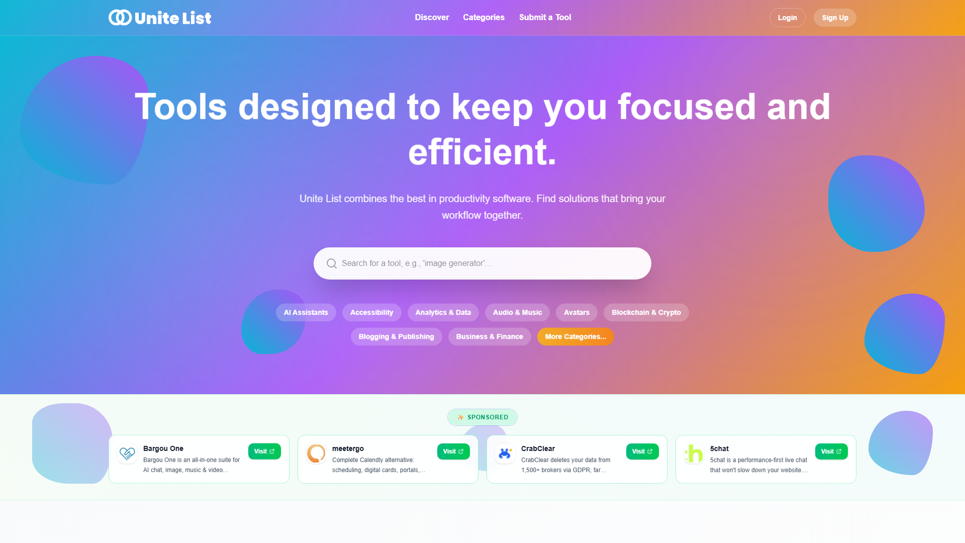 Tools designed to keep you focused and efficient. - Unite List