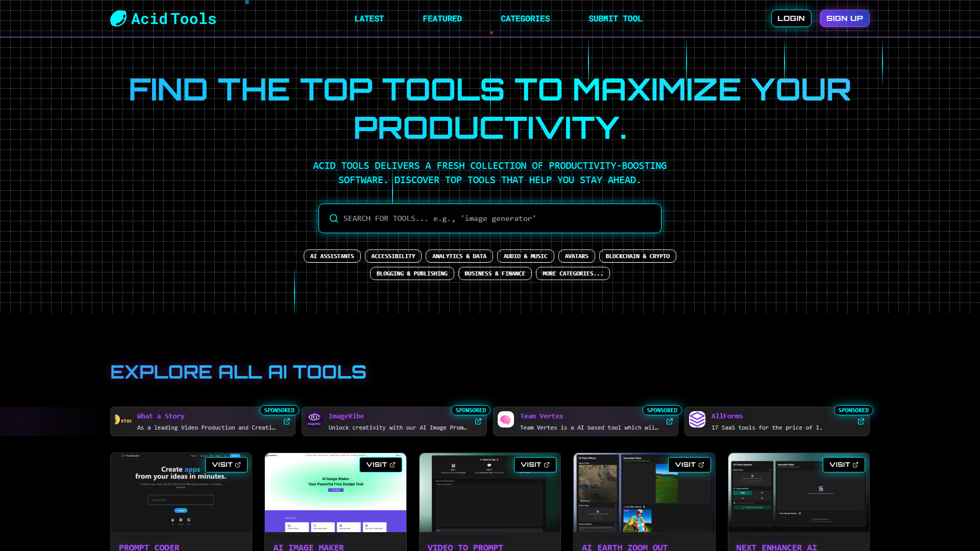 Find the top tools to maximize your productivity. - Acid Tools
