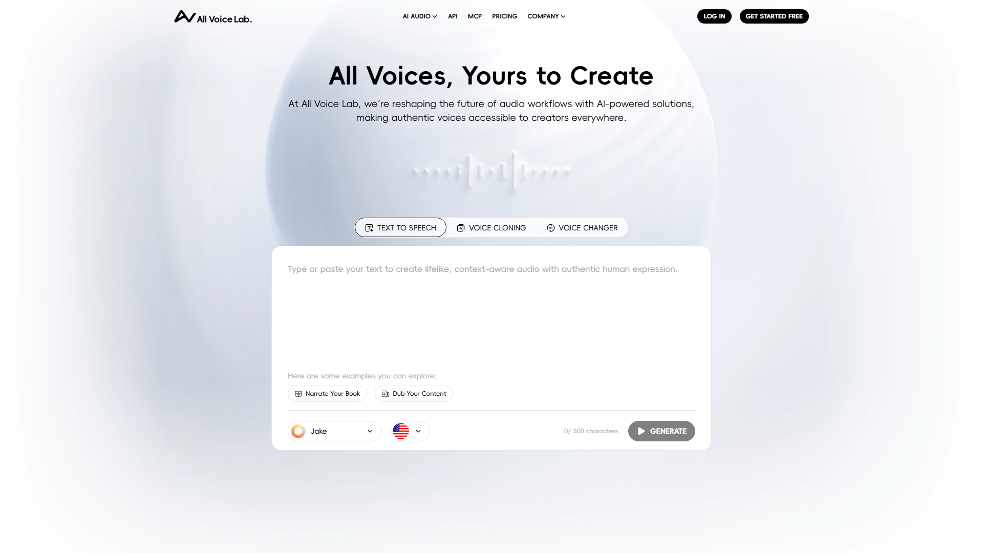 All Voice Lab: High Fidelity Voice Cloning & Text-to-Speech