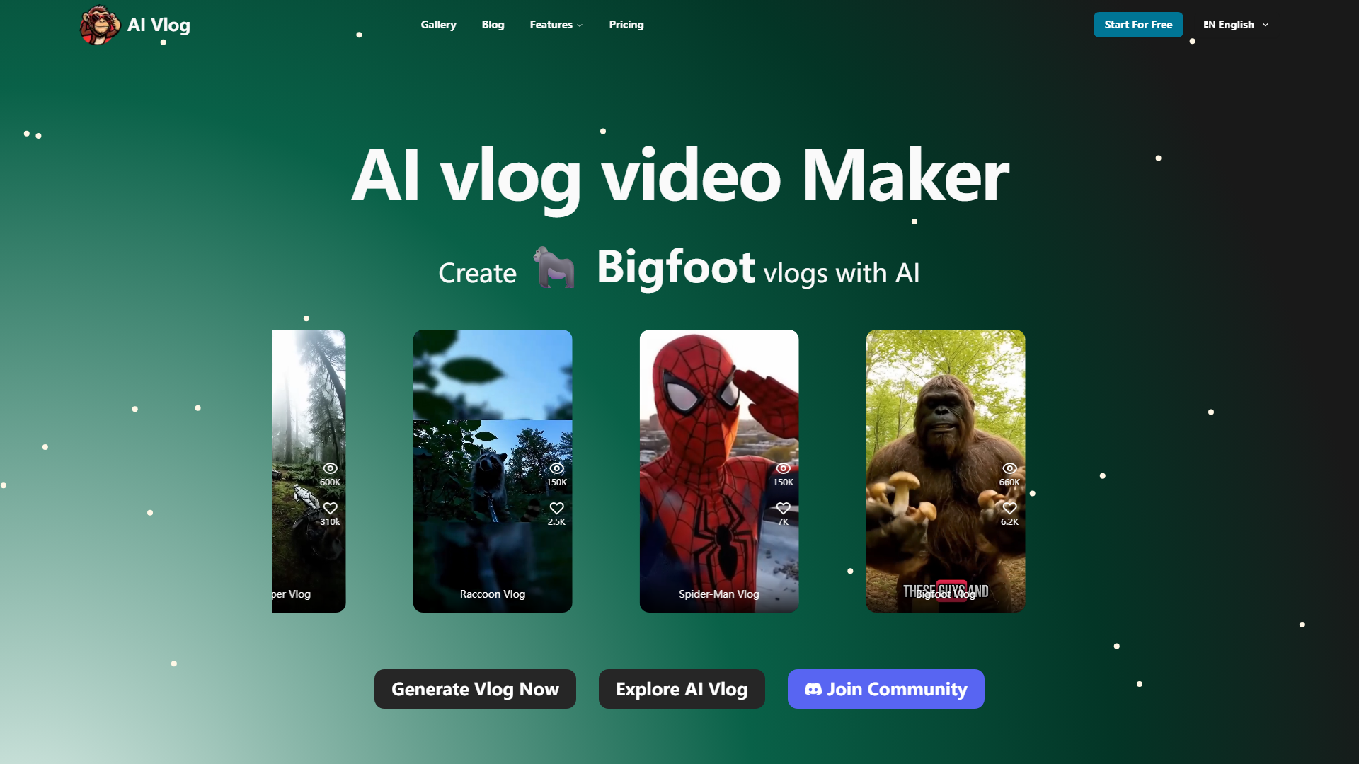 AI Vlog | AI Vlog Maker for AI Monkey Vlog & More AI Vlog | AI Vlog Maker for AI Monkey Vlog & More