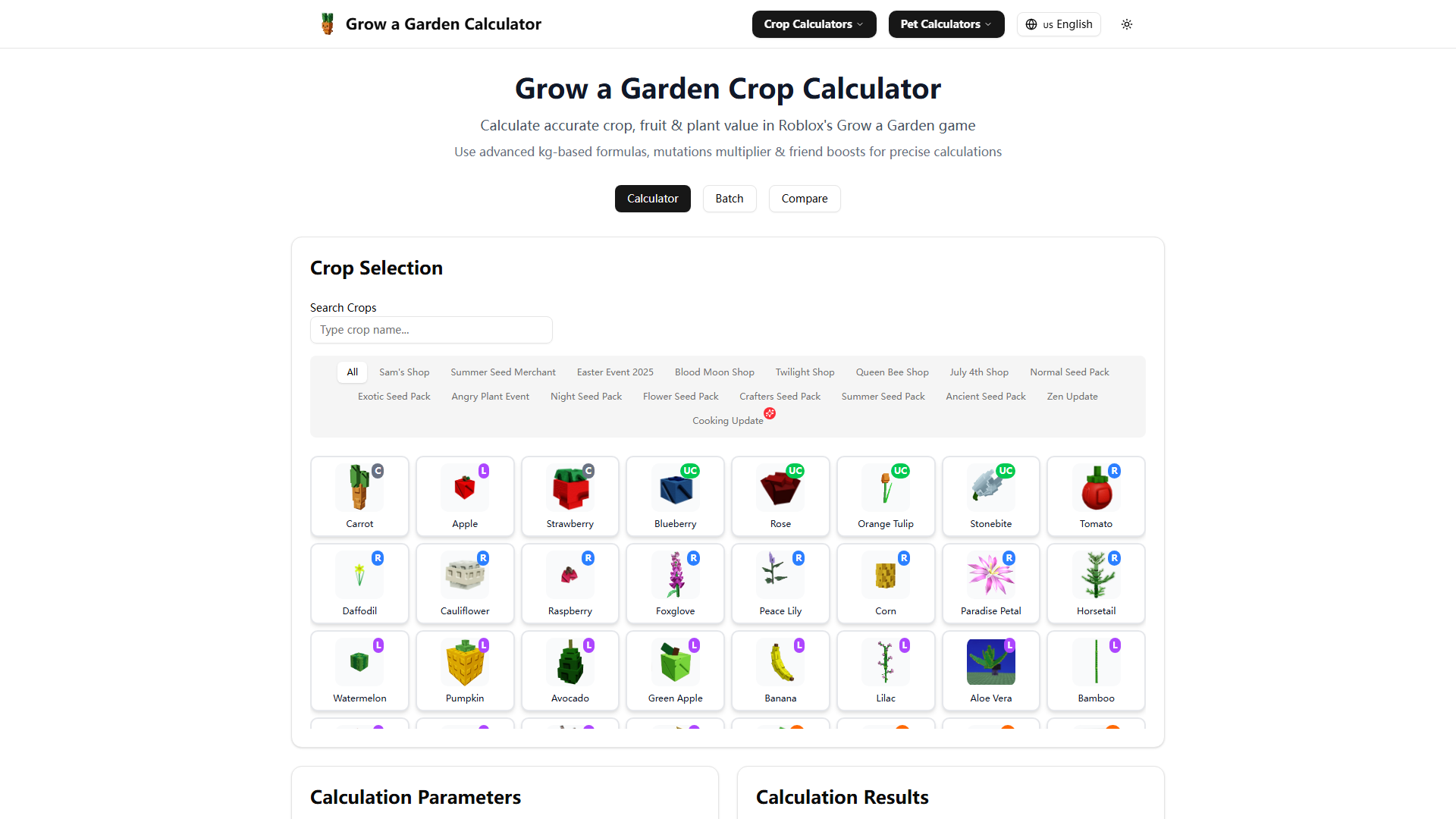 Grow a Garden Calculator – Accurate Crop Value & Pet Age Grow a Garden Calculator – Accurate Crop Value & Pet Age