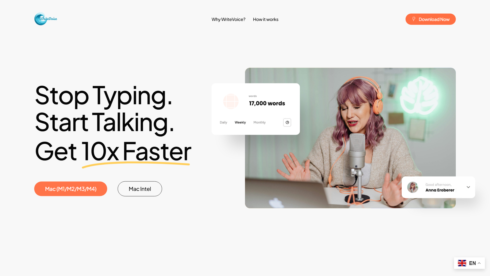 Don''t Type, Speak. It''s 4x Faster - WriteVoice