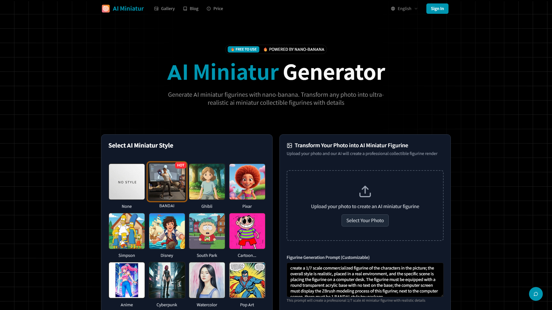 AI Miniatur | Nano-Banana Model