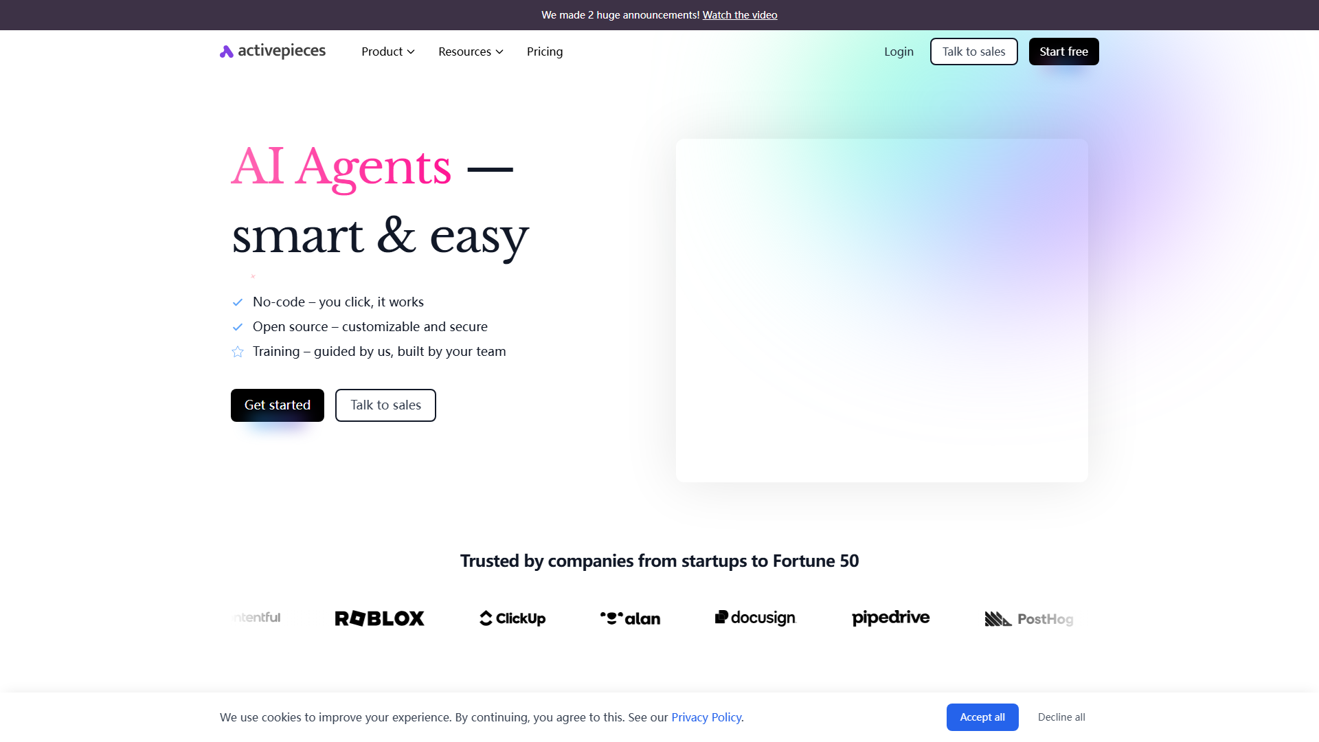 AI-first automation for every team · Activepieces AI-first automation for every team · Activepieces