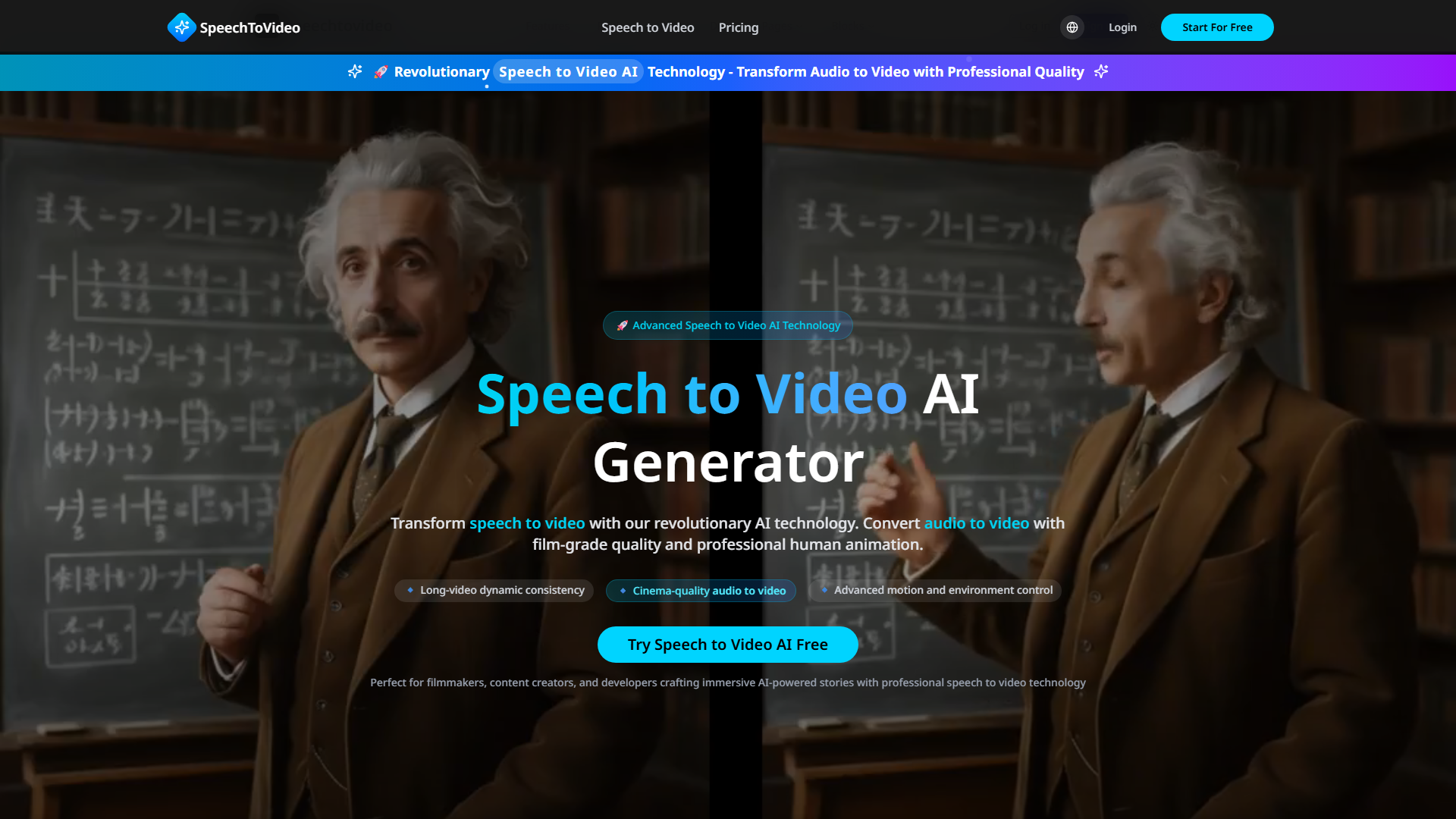 Speech to Video AI Generator | Audio to Video Converter - SpeechToVideo.net Speech to Video AI Generator | Audio to Video Converter - SpeechToVideo.net